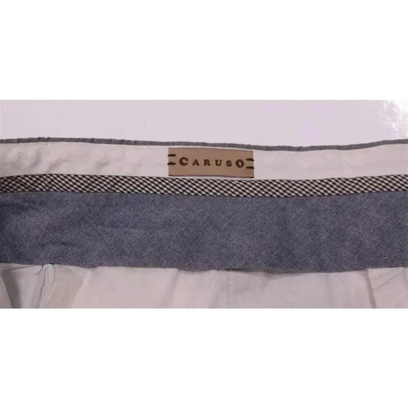 R. Caruso Current Light Gray Pleated Stretch Wool Dress Pants 36x30 - Picture 6 of 8